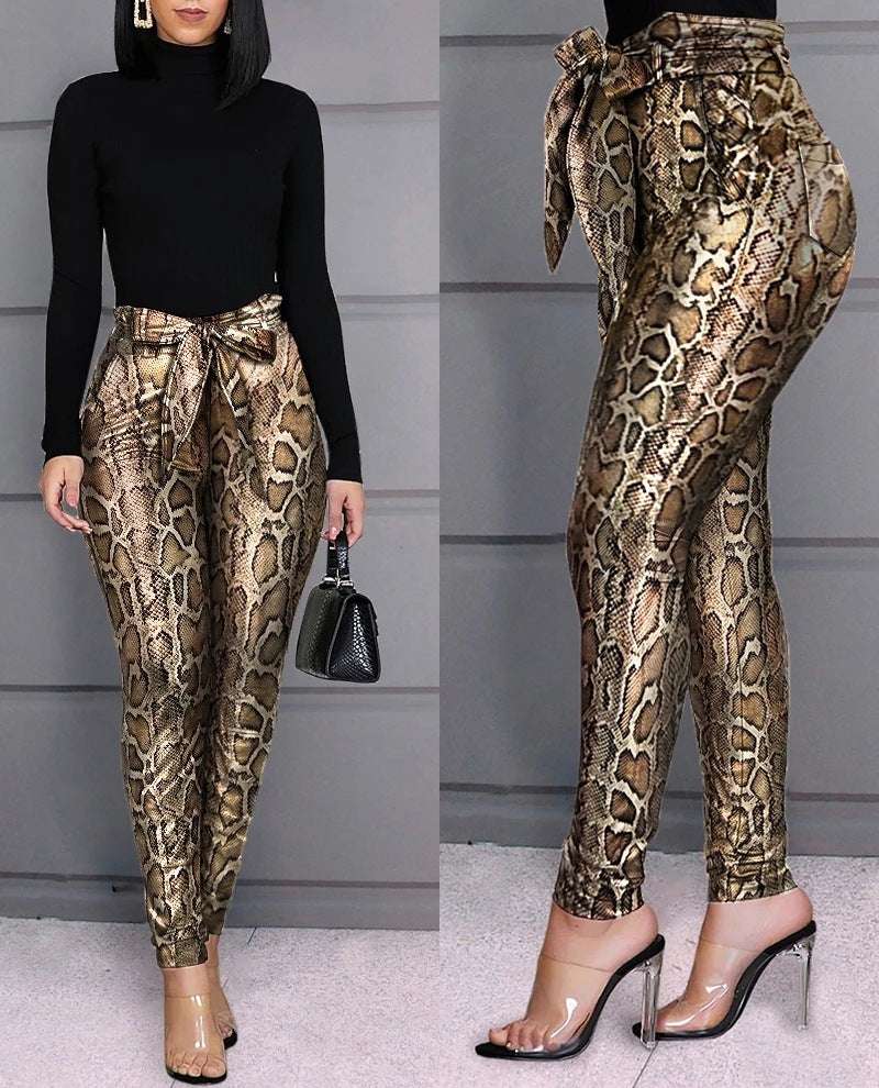 Fashion casual PU pants leather pants - globaltradeleader