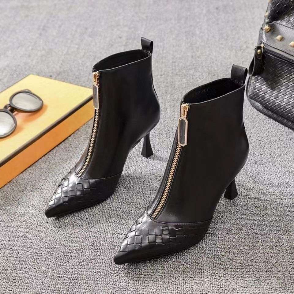 Pointed Toe Stiletto Heel Ankle Boots For Women - globaltradeleader