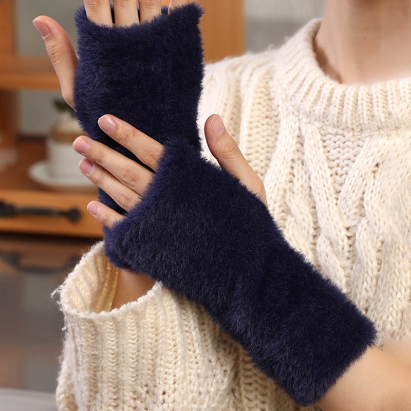 Winter Warm Half Finger Knitted Gloves