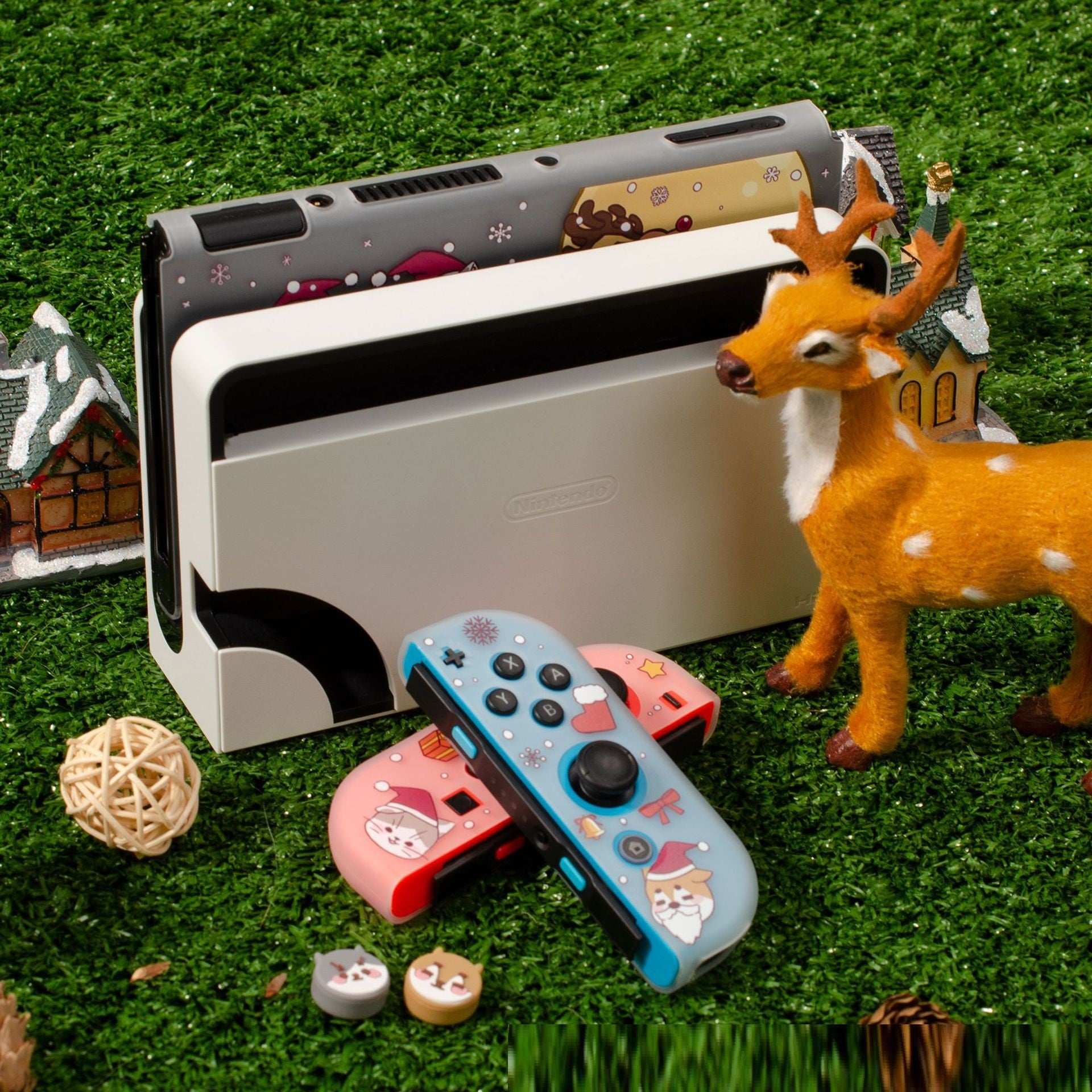 Christmas Cat And Dog TPU Soft Shell Game Console