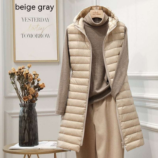 Fall Winter Hooded Korean Lightweight Down Jacket