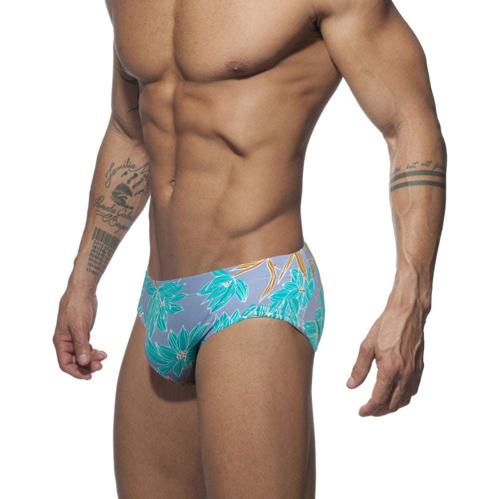 Men's Swimming Trunks Printed Low-waisted Swimming Trunks