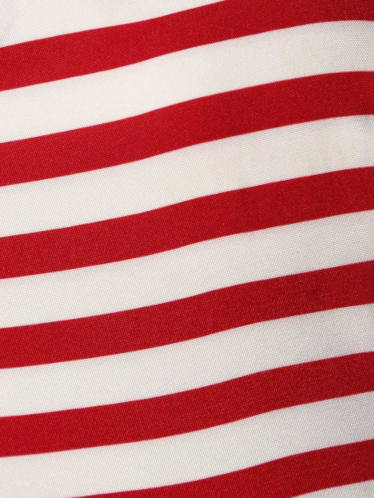 Striped Patchwork Neck Print Vintage Dress American Flag Print