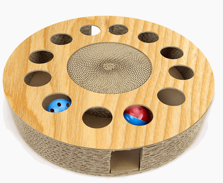 Cat toy claws cat scratch board wear-resistant creative corrugated paper cat hole turntable ball funny cat toy