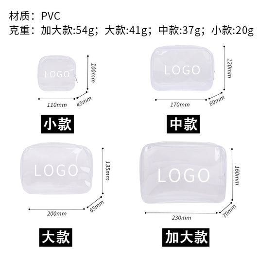 Pvc Travel Cosmetic Bag Large-capacity Transparent Waterproof And Dustproof Storage Bag Portable Portable Health And Epidemic Prevention Packaging