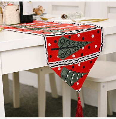 Christmas decorations knitting cloth table flag - globaltradeleader