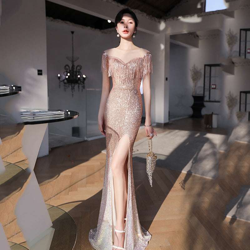 Stunning Fishtail Evening Dress The Perfect Choice for Banquets Shows and Glamorous Events!