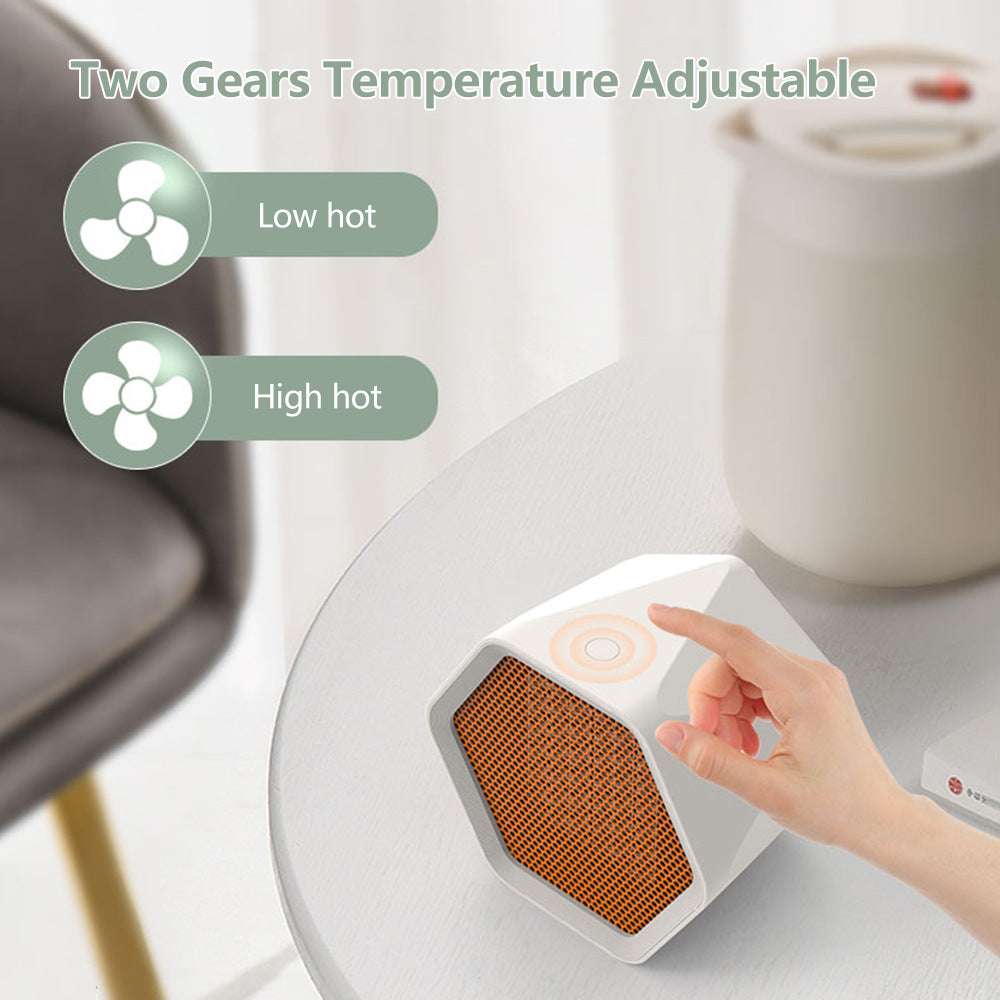 Mini Heater Fan Bladeless Heat Fan Desktop Electric Heater Hexagonal Heater Fan Heater Fan