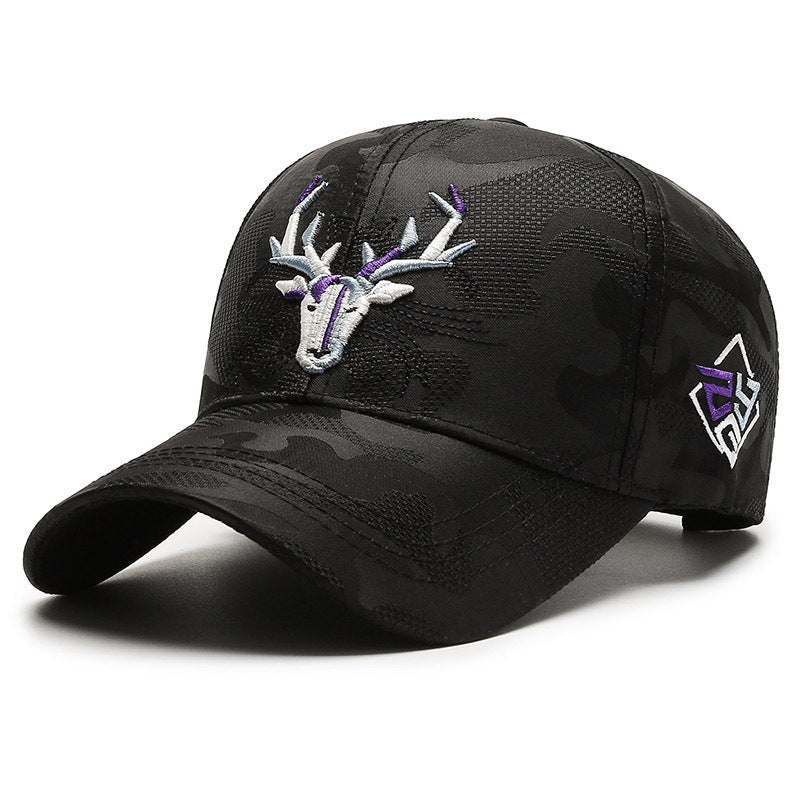 Embroidery Hat Elk Peaked Cap - globaltradeleader