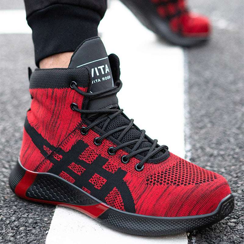 Winter Plush Boots Men Labor Protection Anti-smash Anti-puncture Work Shoes Warm Thickened Breathable Lace-up Safety Shoes - globaltradeleader