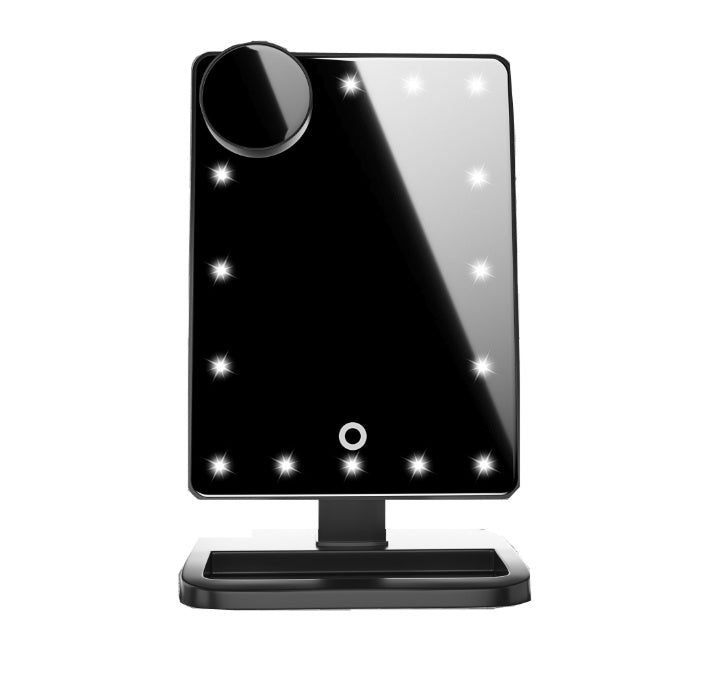 Touch Screen Makeup Mirror With 20 LED Light Bluetooth Music Speaker 10X Magnifying Mirrors Lights - globaltradeleader