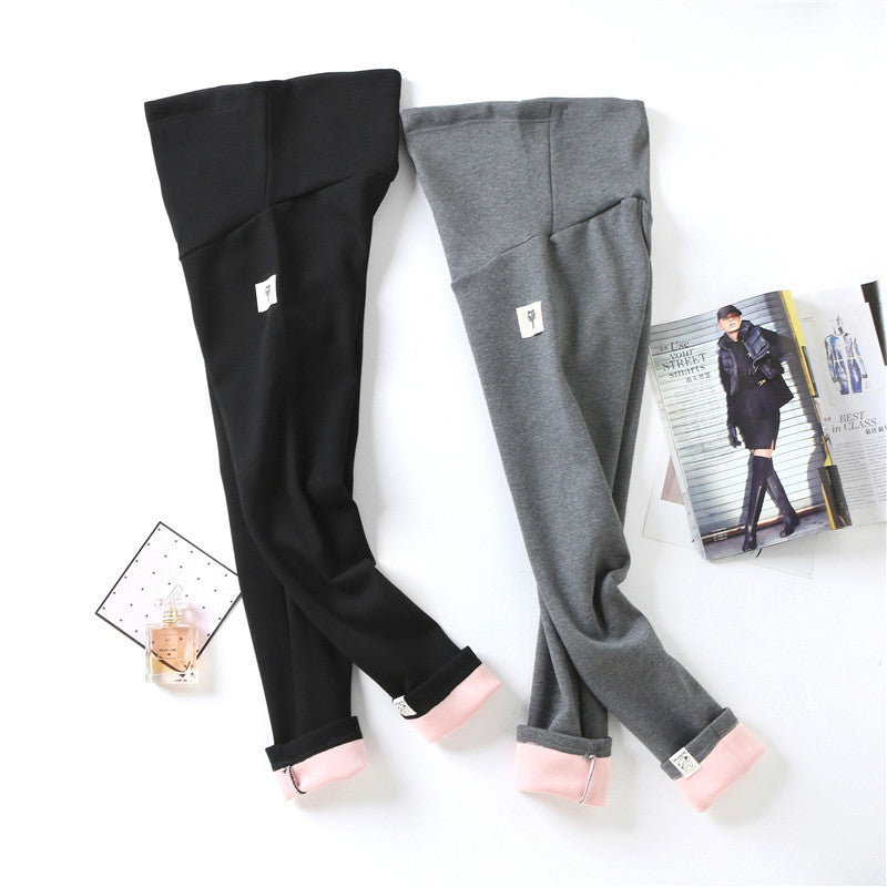 Maternity bottoming trousers with fleece - globaltradeleader