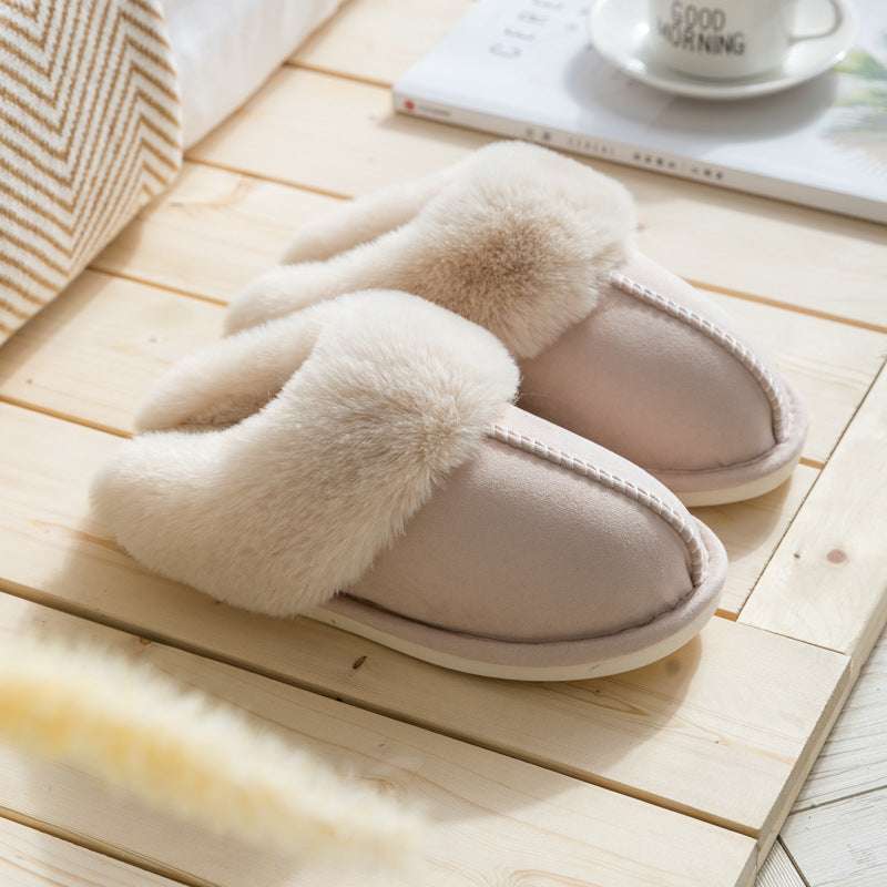 Household Plush Slippers Women Cotton Shoes For Autumn And Winter - globaltradeleader