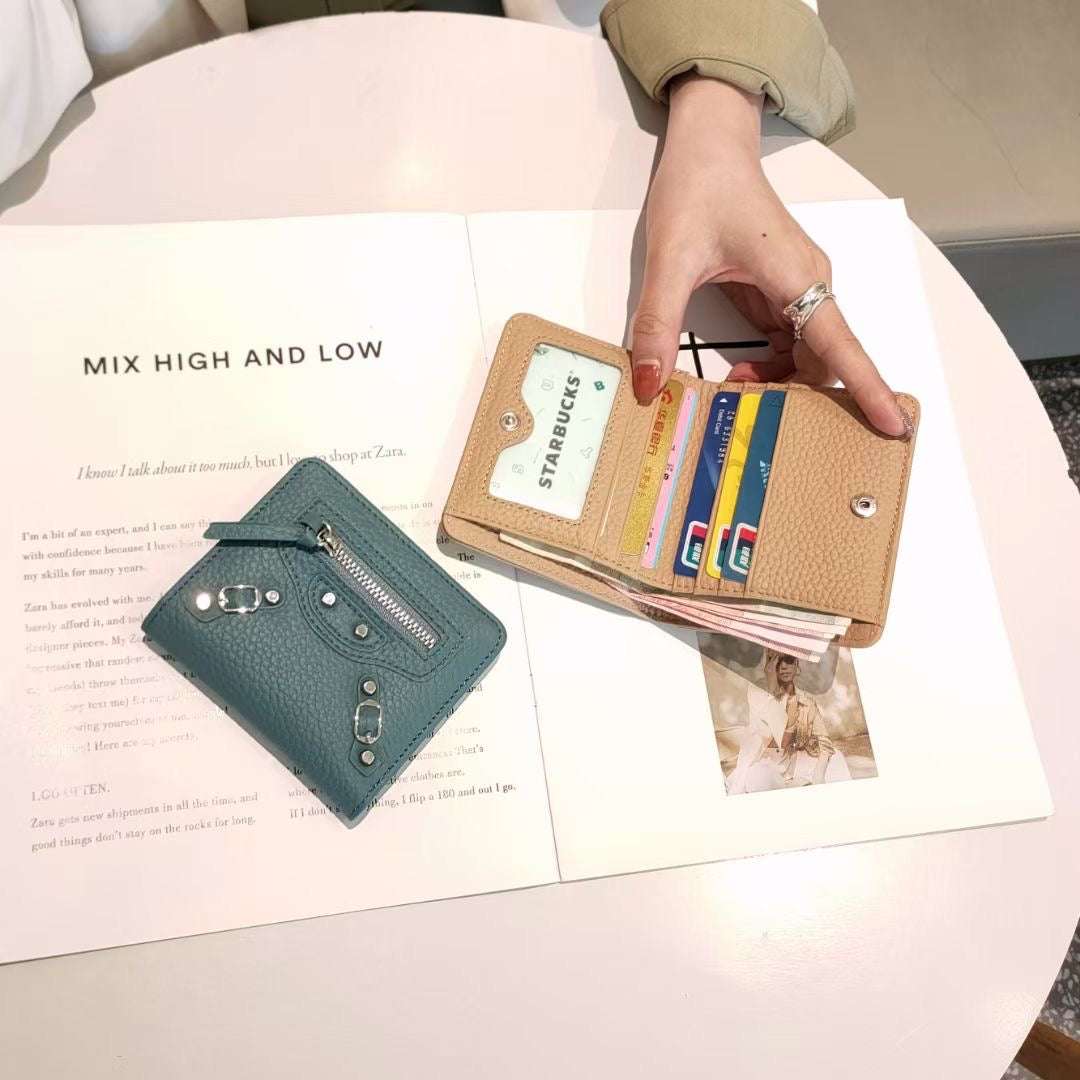 Luxury Designer Purse 100 Percent Genuine Leather Wallets Purses Fashion Small Money Bag Hasp Design Purse Wallet Purses Handbags
