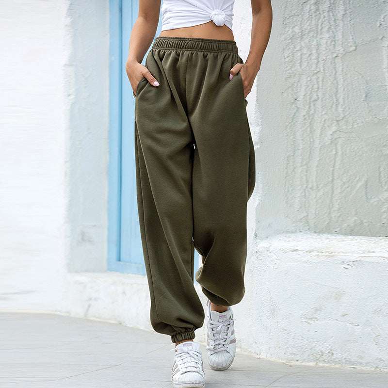 High waist casual track pants - globaltradeleader