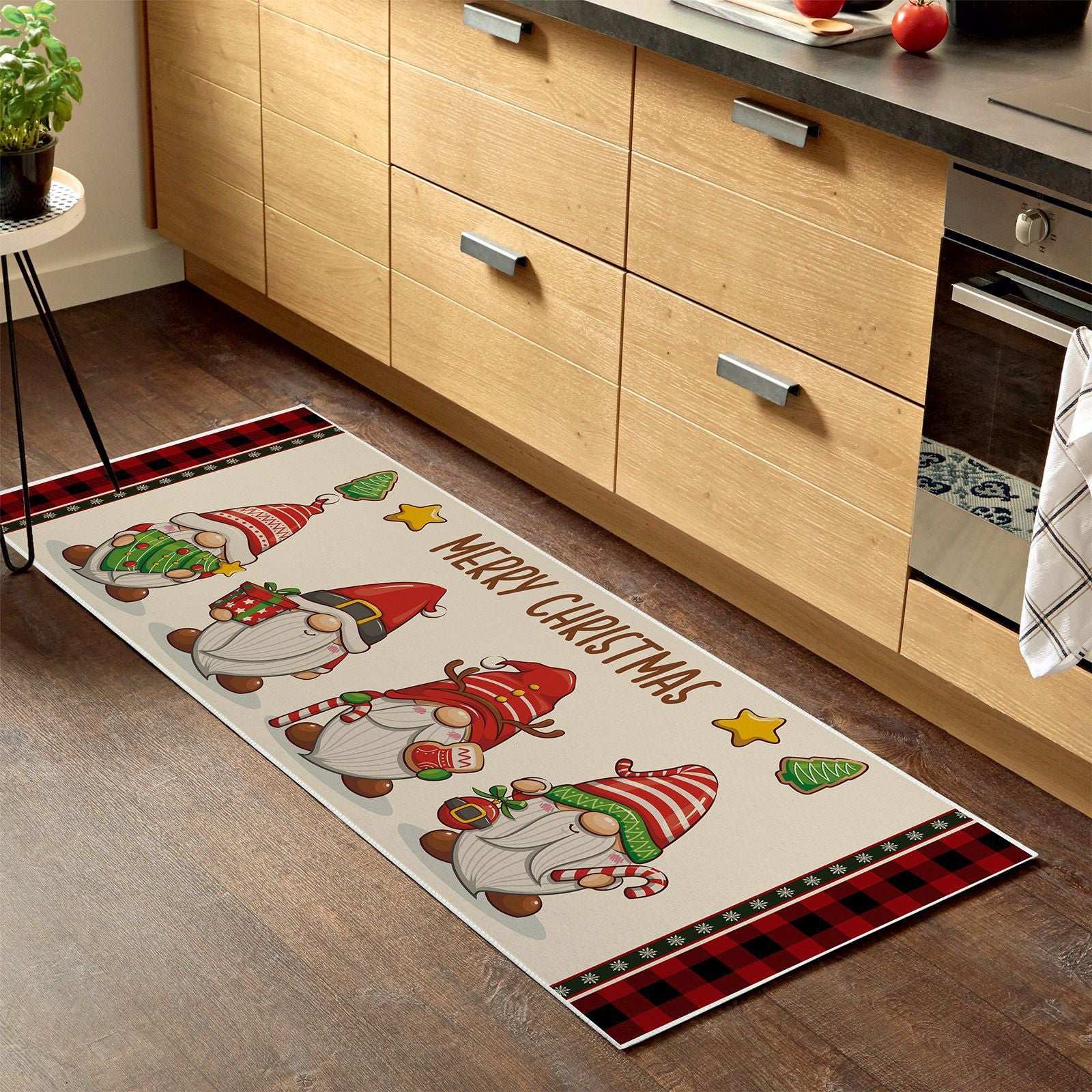 Christmas Printing Carpet Mat Non-slip And Stain-resistant