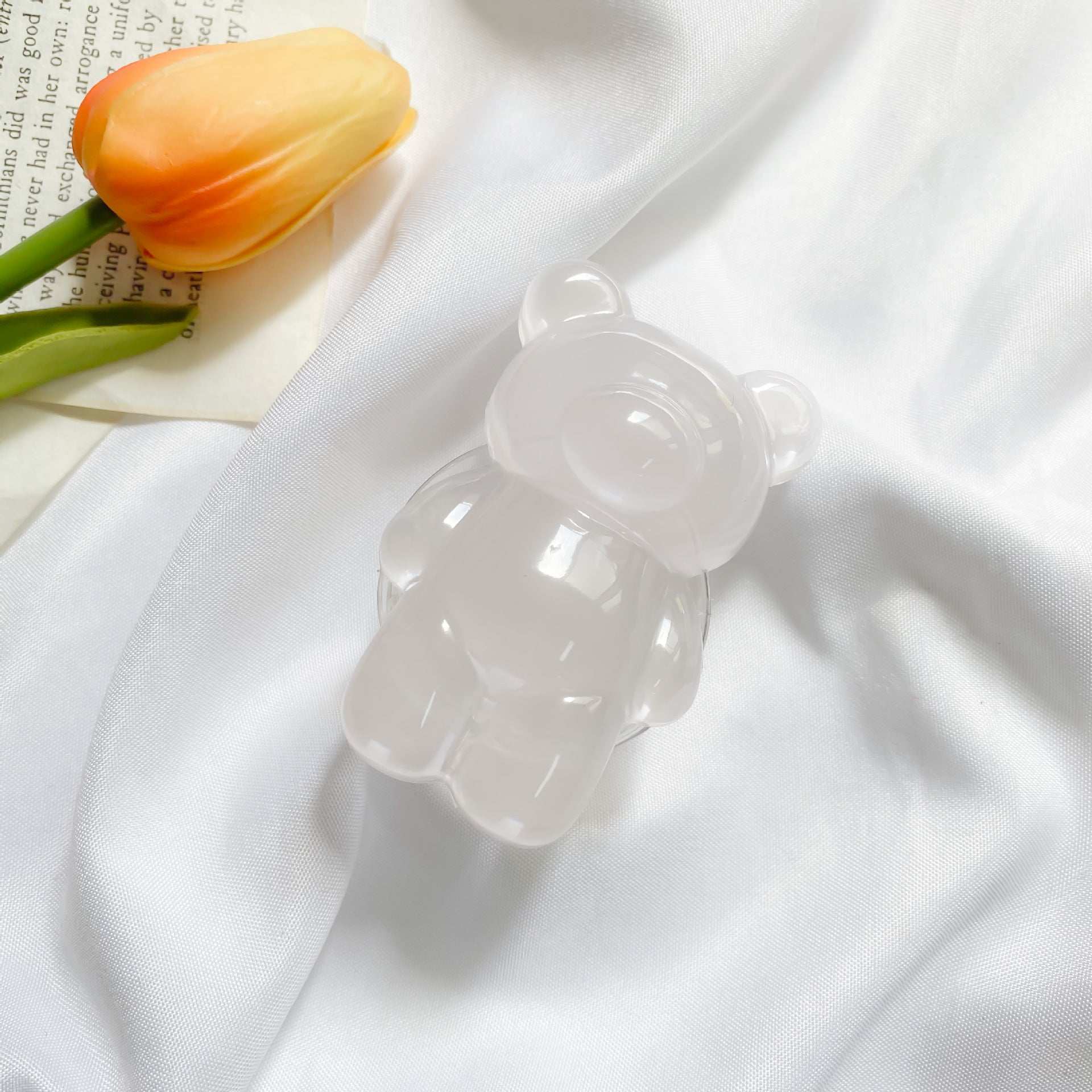 Epoxy Three-dimensional Bear Mobile Phone Airbag Bracket Transparent Paste Retractable Ins Wind Ring Buckle