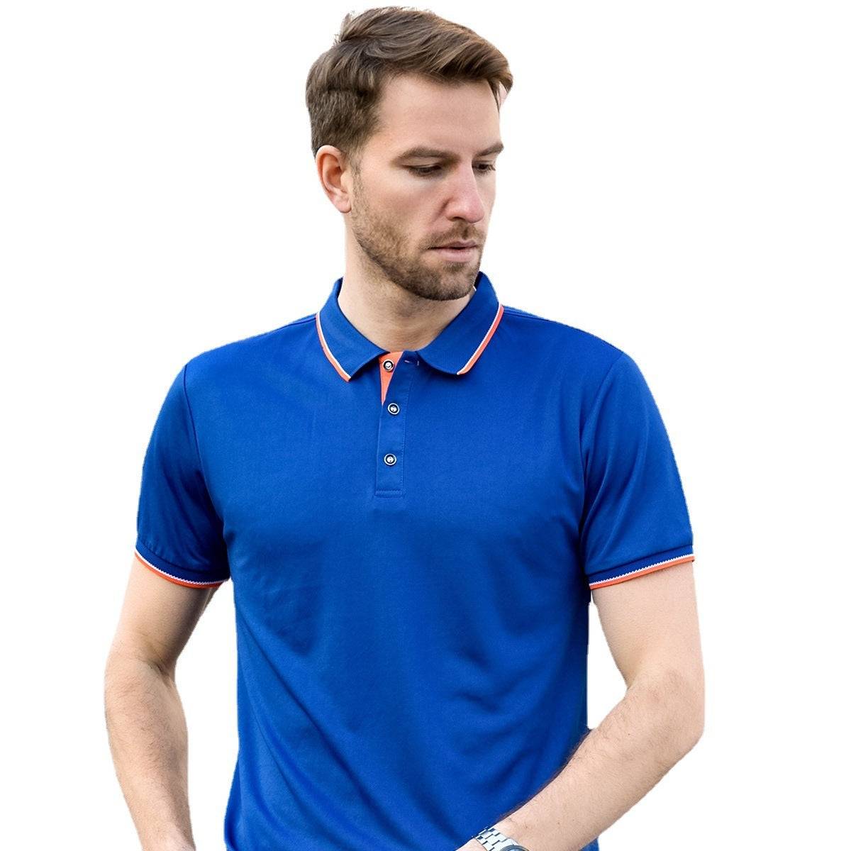 Polo Shirt Men's Thin Lapels Short Sleeve Shirt T-shirt - globaltradeleader