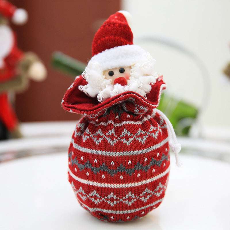 Creative New Knitted Three-dimensional Christmas Bag