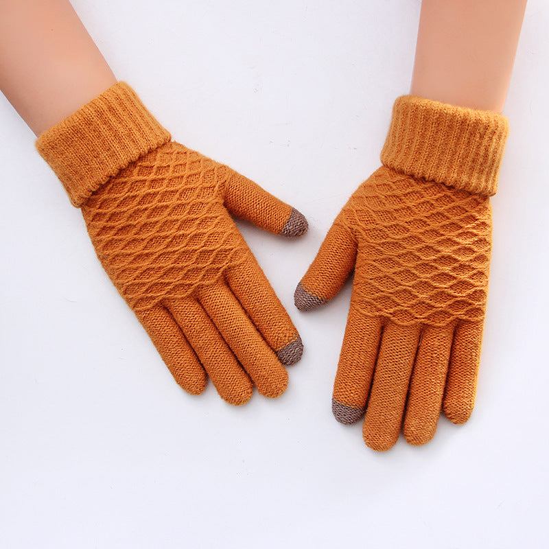 Female winter gloves touch screen five fingers - globaltradeleader