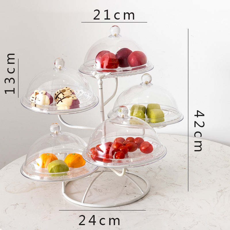 Multi-layer fruit tray living room household acrylic dried fruit tray - globaltradeleader