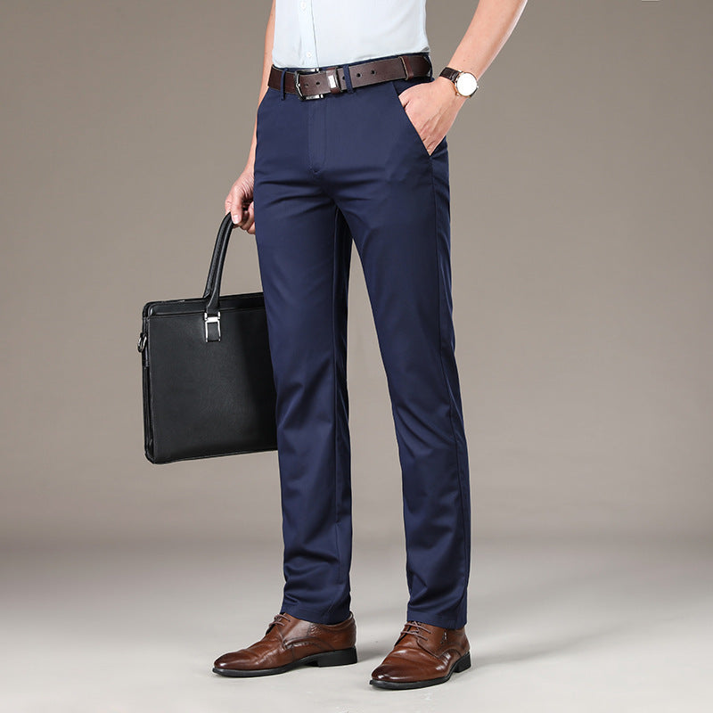 Stretch Ice Silk Straight Slacks Man - globaltradeleader