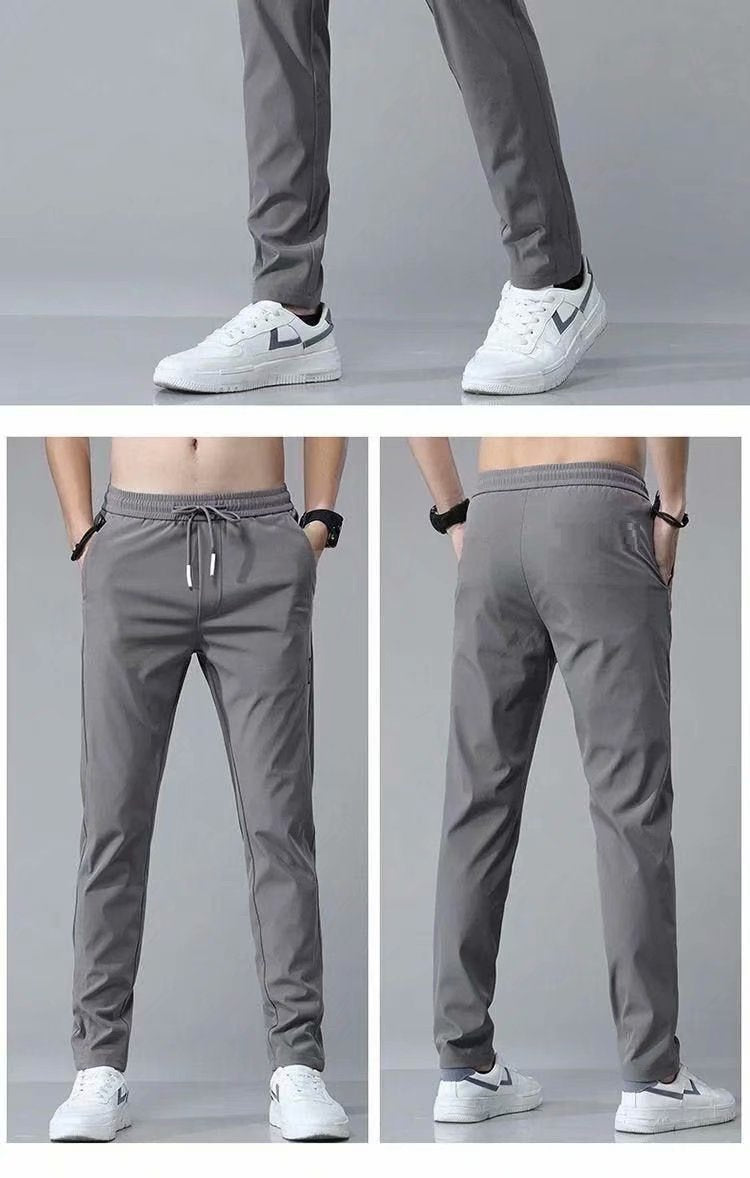 Drawstring Trousers Thin Casual Pants Korean Version Loose Straight Sweatpants Mens Clothing - globaltradeleader