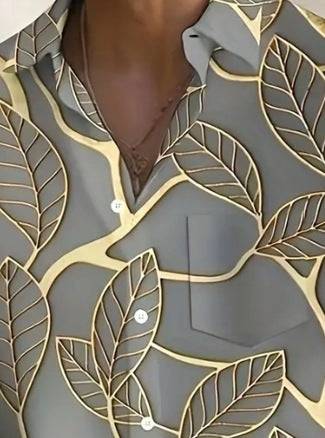 Fashion Printed Shirt Men's Clothing Print Lapel Short Sleeve - globaltradeleader