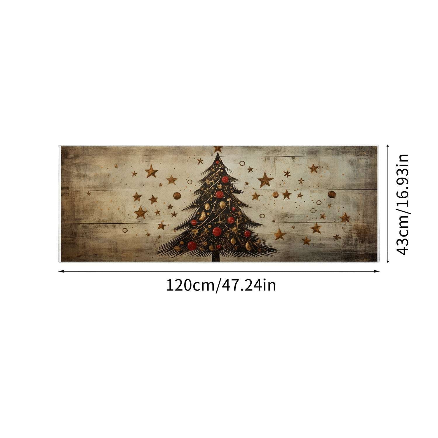 Household Christmas Tree Printing Kitchen Non-slip Mat