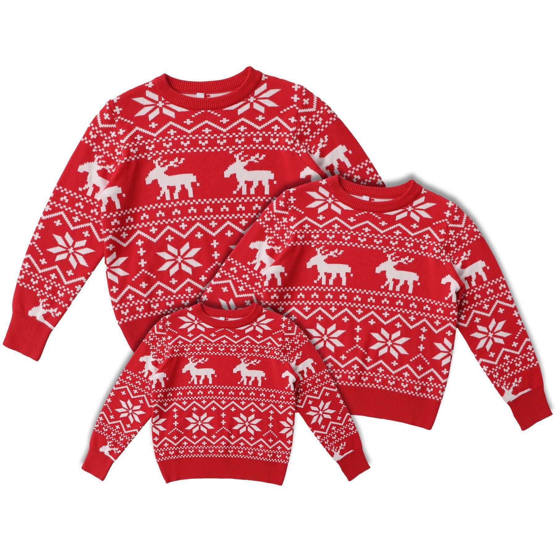 Women's Christmas Round Neck Loose Long Sleeves Sweater - globaltradeleader