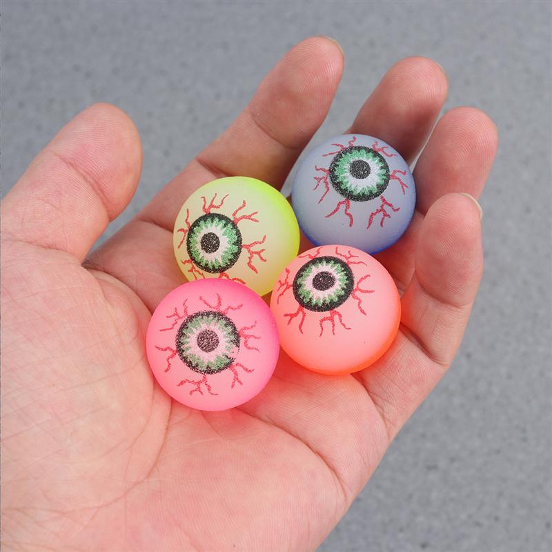 24 Pcs Bouncing Balls Halloween Eyeball Toys Bouncy