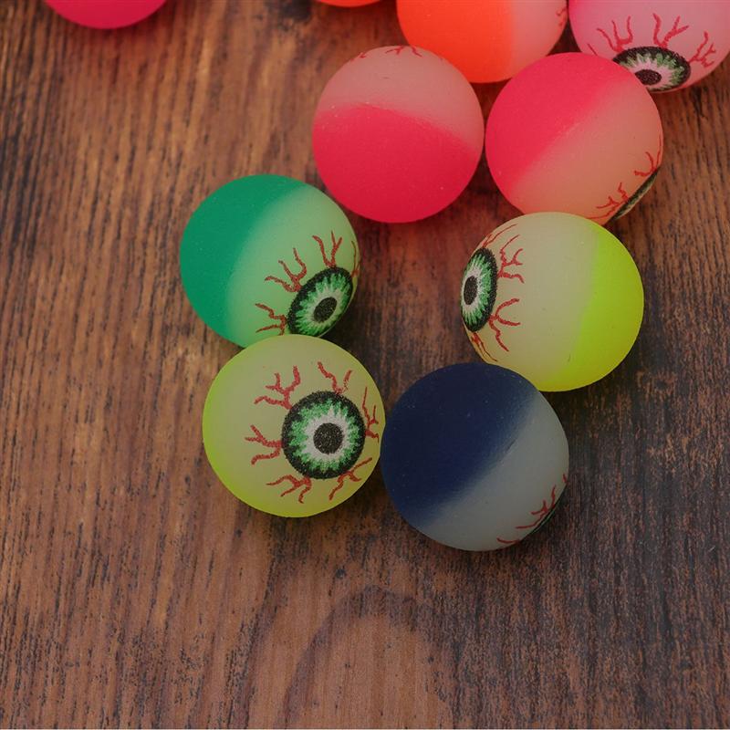 24 Pcs Bouncing Balls Halloween Eyeball Toys Bouncy