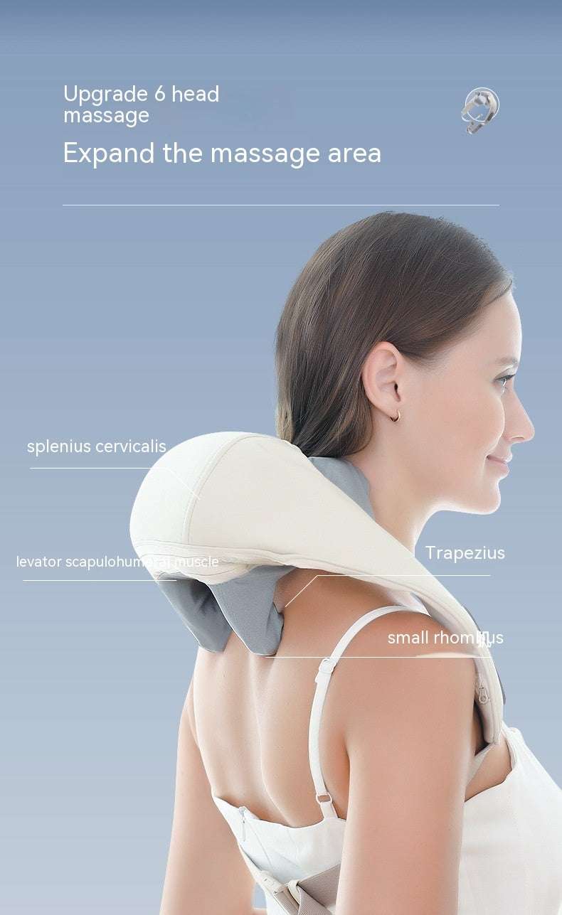 Shoulder And Neck Massage Instrument Neck Massager Neck Lifting Hot Compress Dredging Neck Trapezoid Muscle Clip Kneading - globaltradeleader