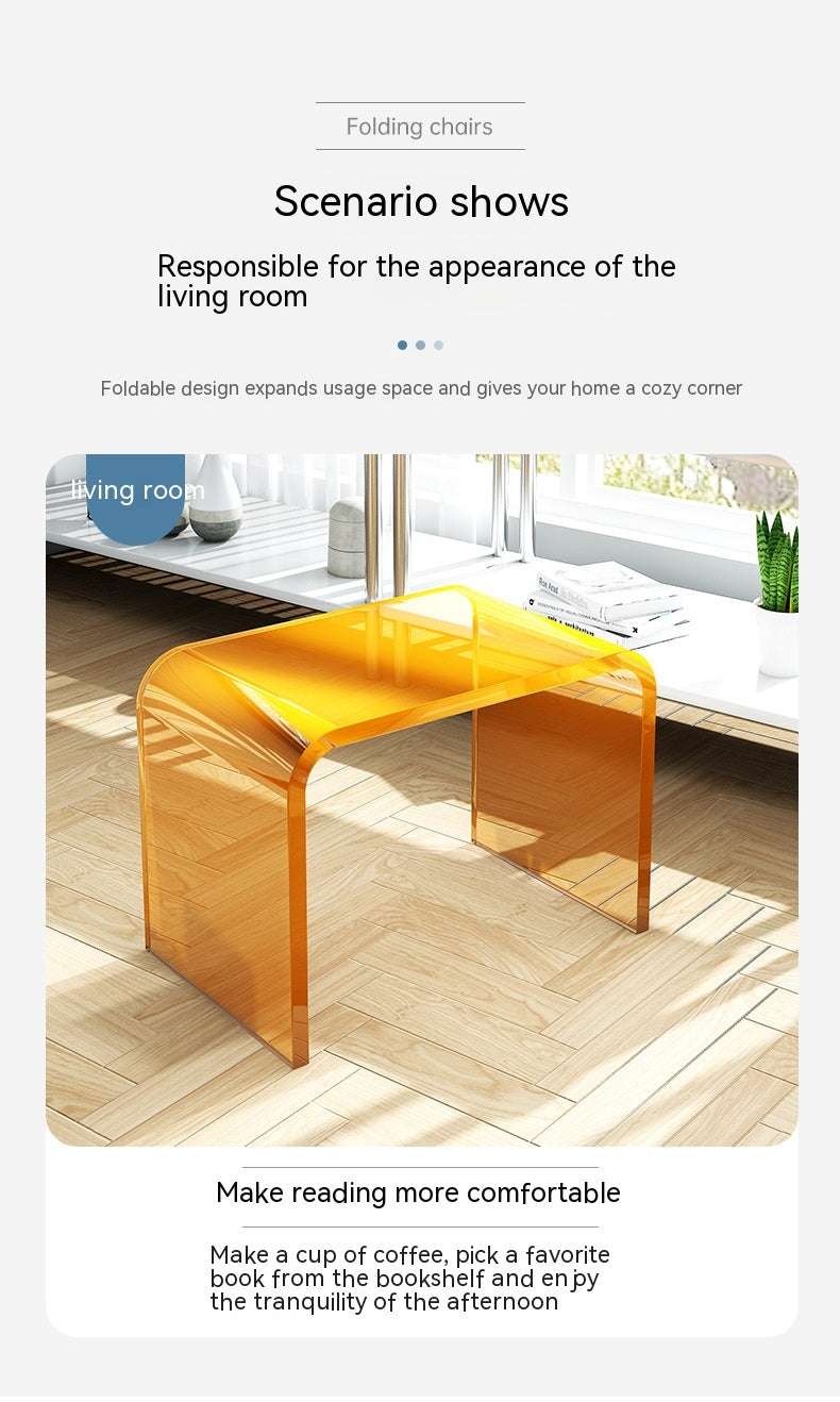 Simple And Light Luxury Acrylic Small Apartment Living Room Design Coffee Table Home Bedroom Bedside Table - globaltradeleader