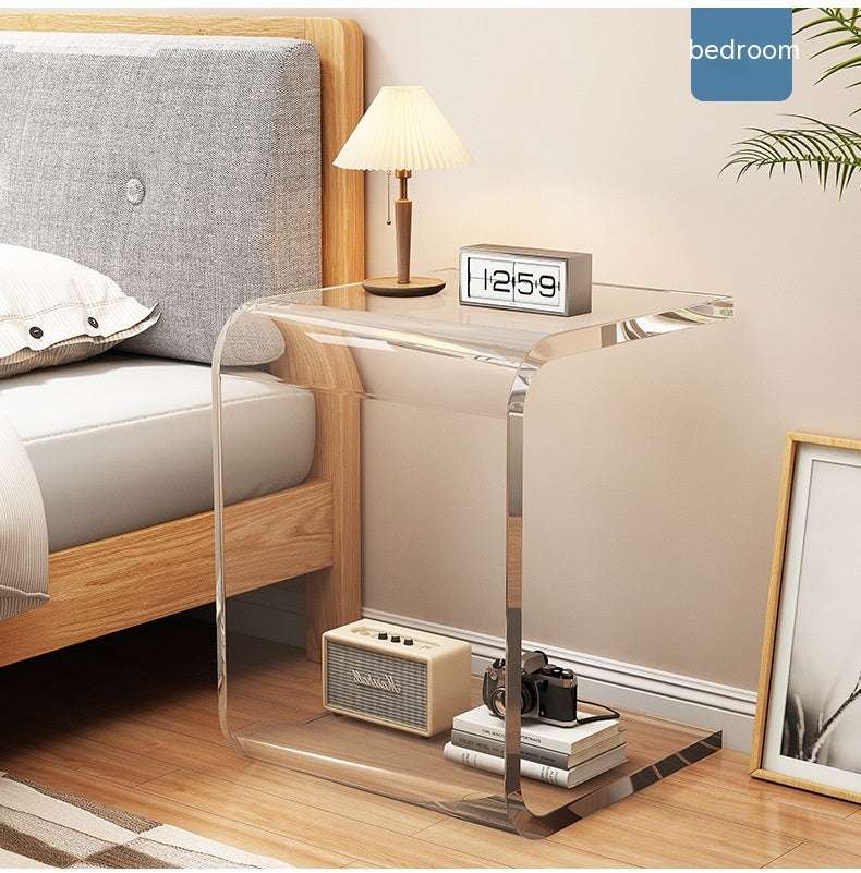 Simple And Light Luxury Acrylic Small Apartment Living Room Design Coffee Table Home Bedroom Bedside Table - globaltradeleader