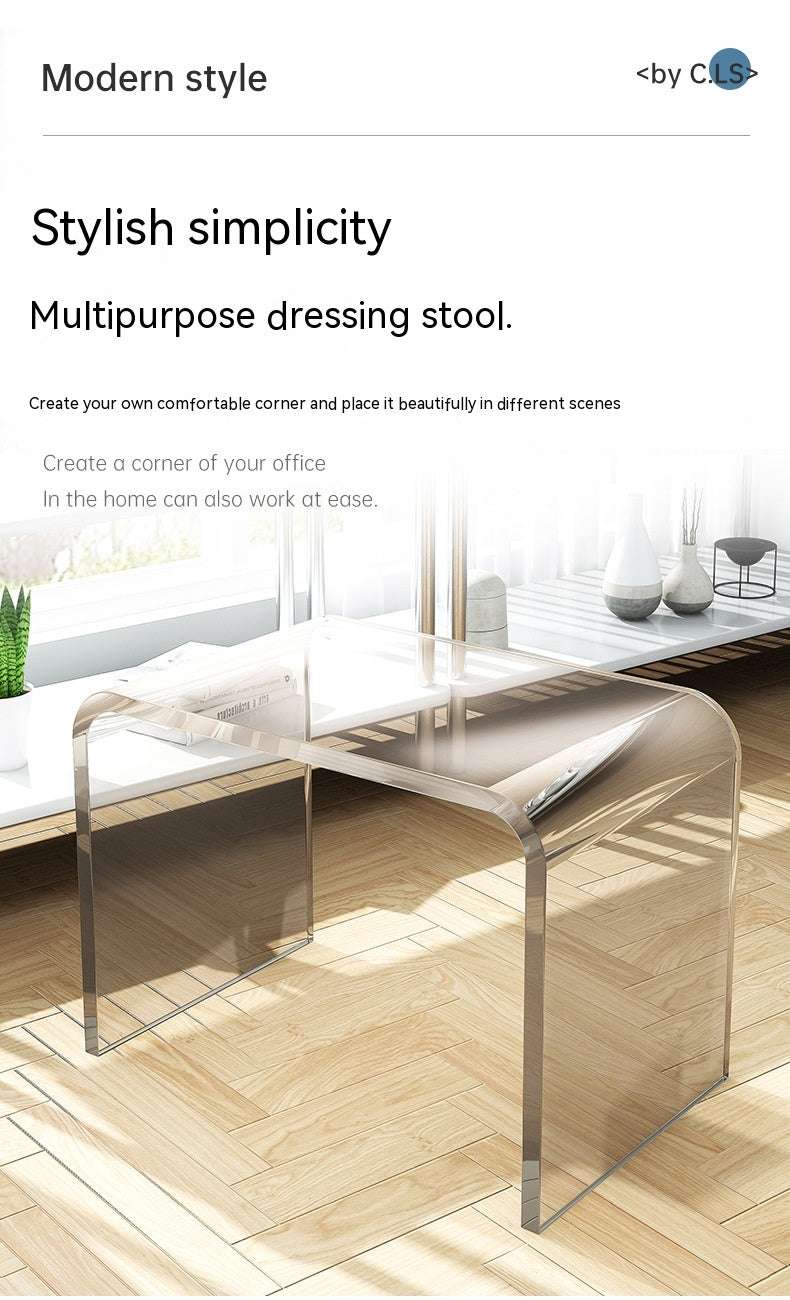 Simple And Light Luxury Acrylic Small Apartment Living Room Design Coffee Table Home Bedroom Bedside Table - globaltradeleader