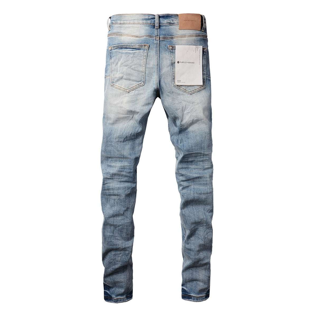 Men's American High Street Blue Patch Jeans - globaltradeleader