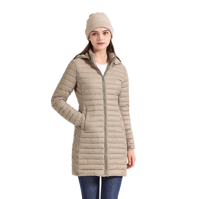 Women's Lightweight Mid-length Slim-fit Cotton-padded Jacket - globaltradeleader