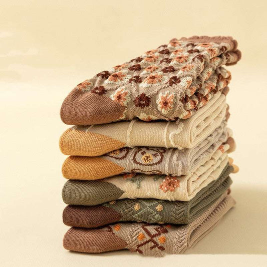 Long-staple Cotton Socks Autumn And Winter Printing - globaltradeleader