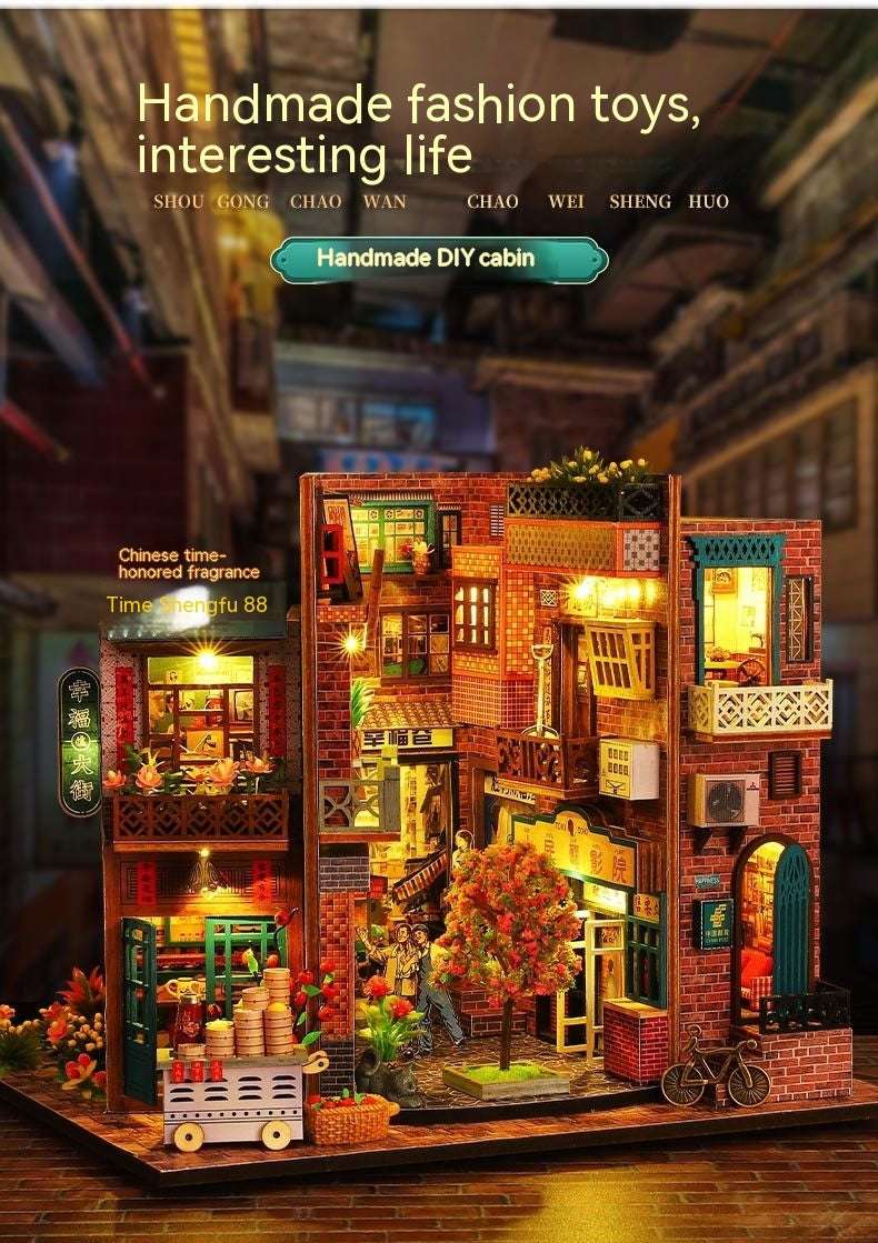 Diy Cottage Era Mark Hand-assembled 3D Puzzle Model Miniature House Model Ornaments