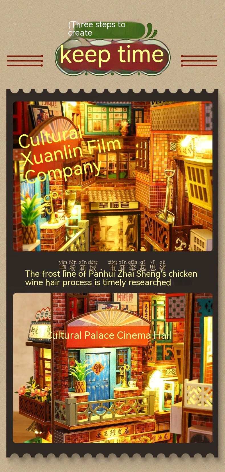 Diy Cottage Era Mark Hand-assembled 3D Puzzle Model Miniature House Model Ornaments