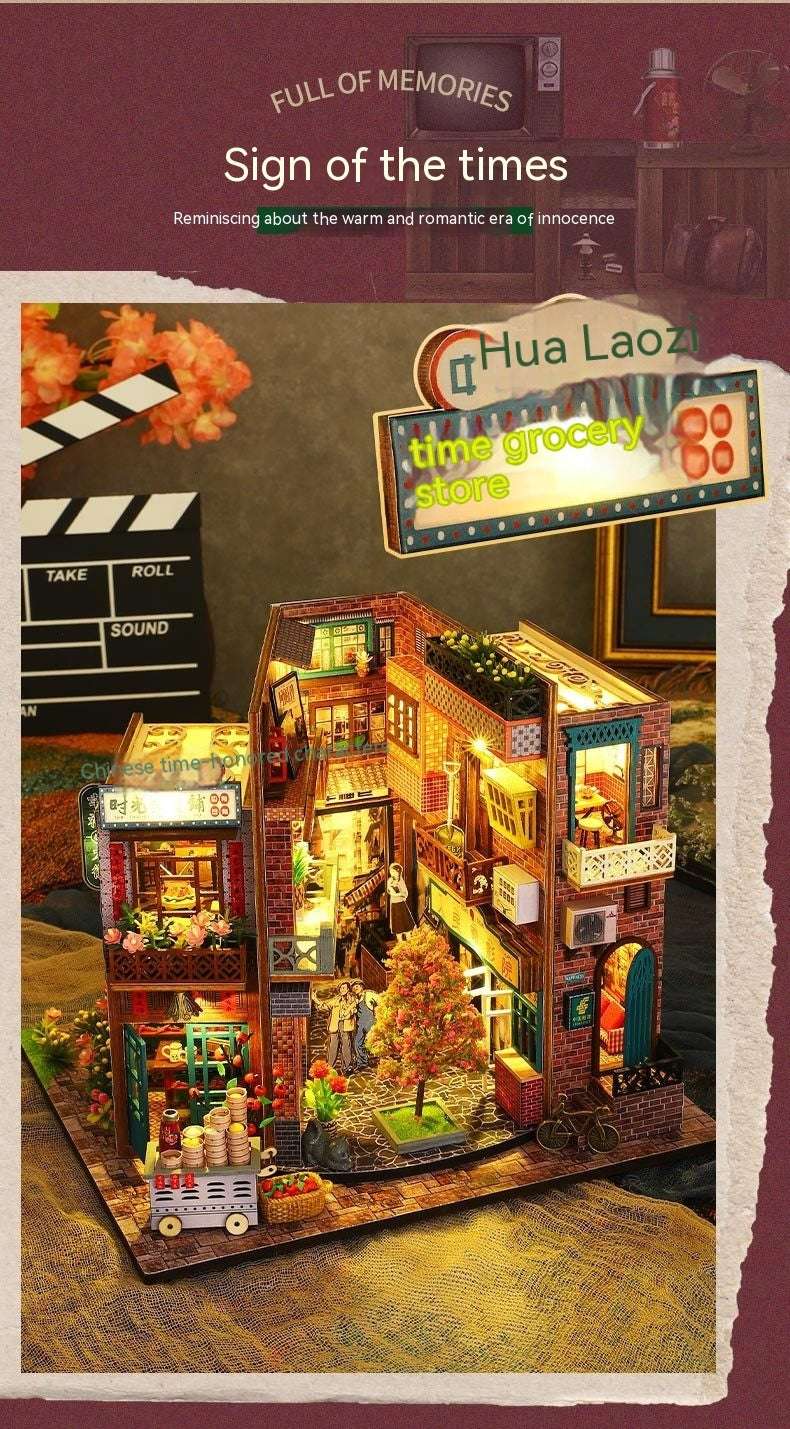 Diy Cottage Era Mark Hand-assembled 3D Puzzle Model Miniature House Model Ornaments