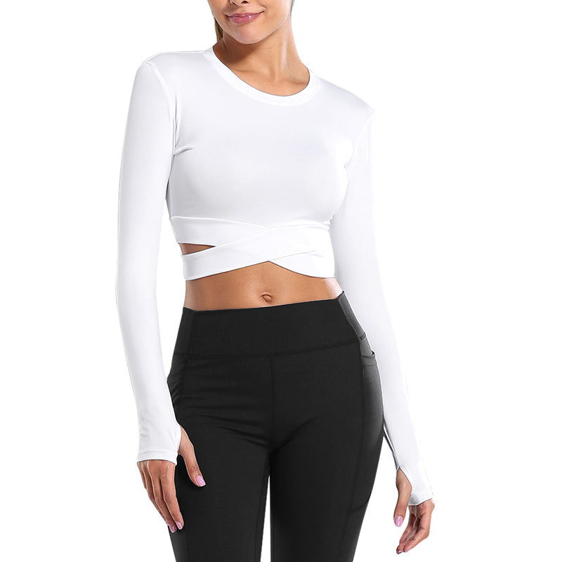 Sports fitness cropped yoga clothes T-shirt - globaltradeleader