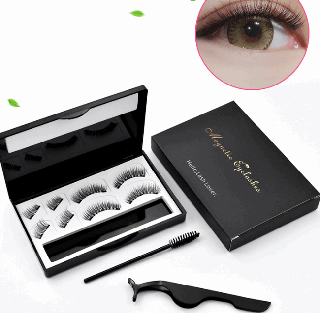 Double magnetic 8-piece magnetic false eyelash set