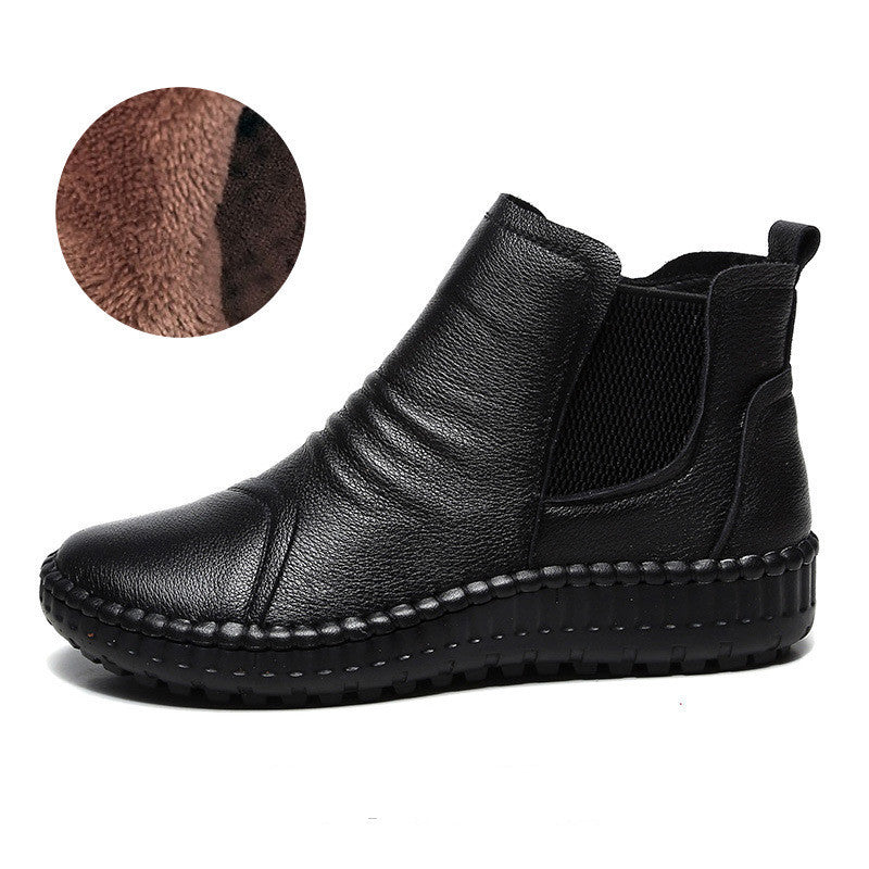 Women Shoes Winter Plus Velvet Leather - globaltradeleader
