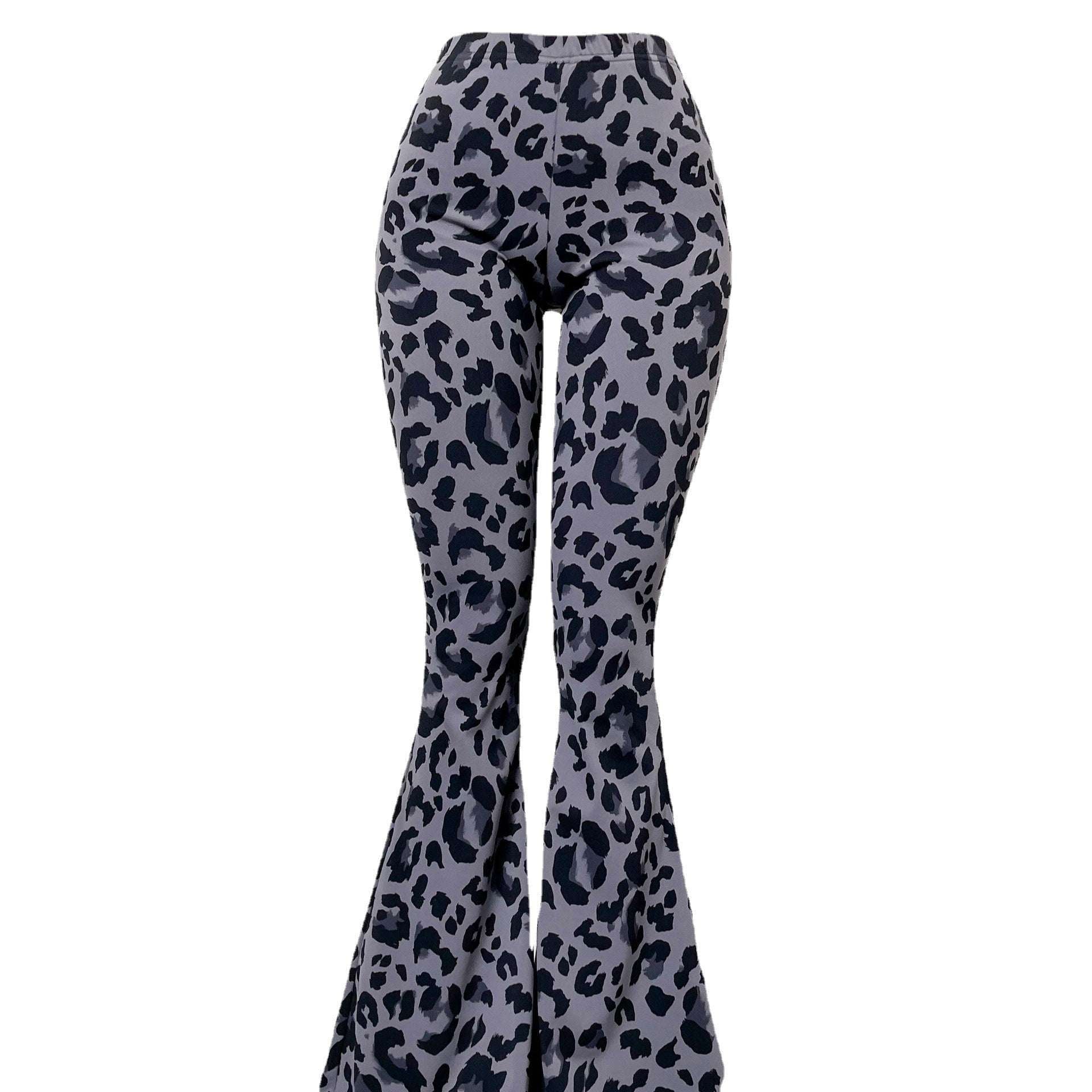 European And American Leopard Print Flared Pants - globaltradeleader