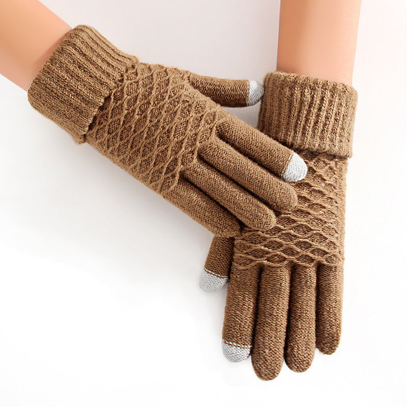 Female winter gloves touch screen five fingers - globaltradeleader