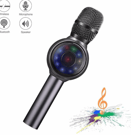 Sing it with colorful lights National K song wireless Bluetooth microphone