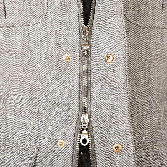 Cotton And Linen Stand-up Collar Cinched M65 Safari Jacket