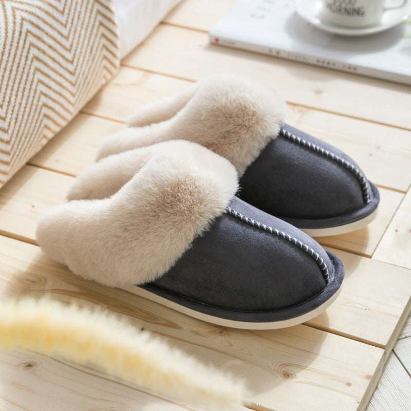 Household Plush Slippers Women Cotton Shoes For Autumn And Winter - globaltradeleader